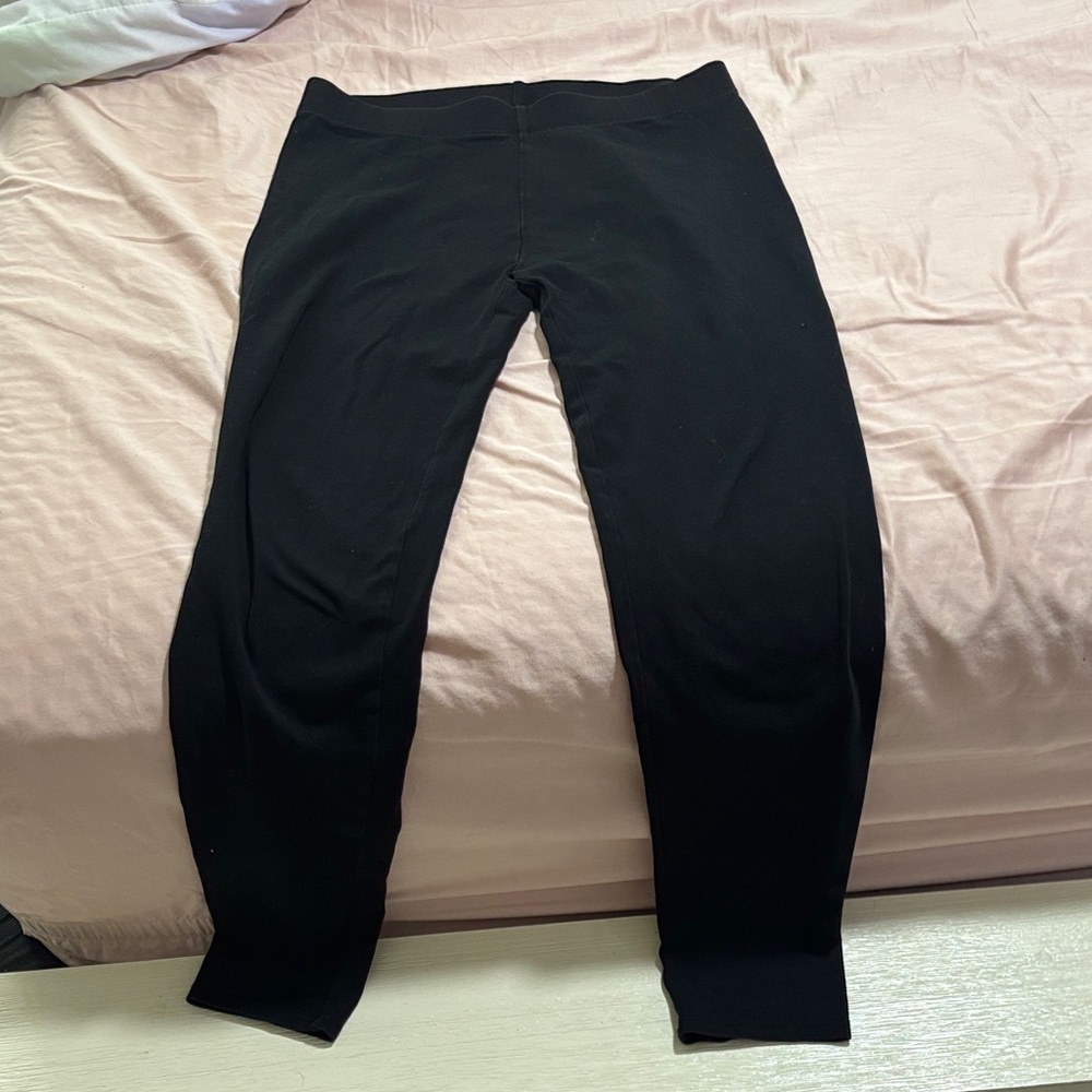 LOFT Black Cotton-Blend Leggings